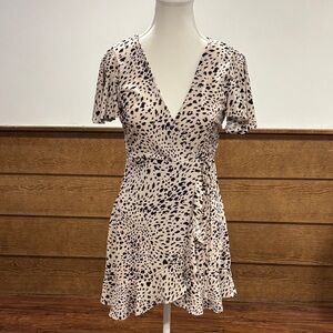 Lovely Day Black and Cream Spotted Mini Dress